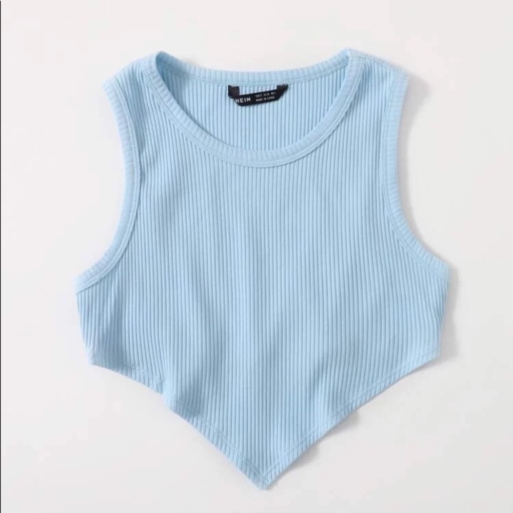 Asymmetrical Hem Cropped Tank Top